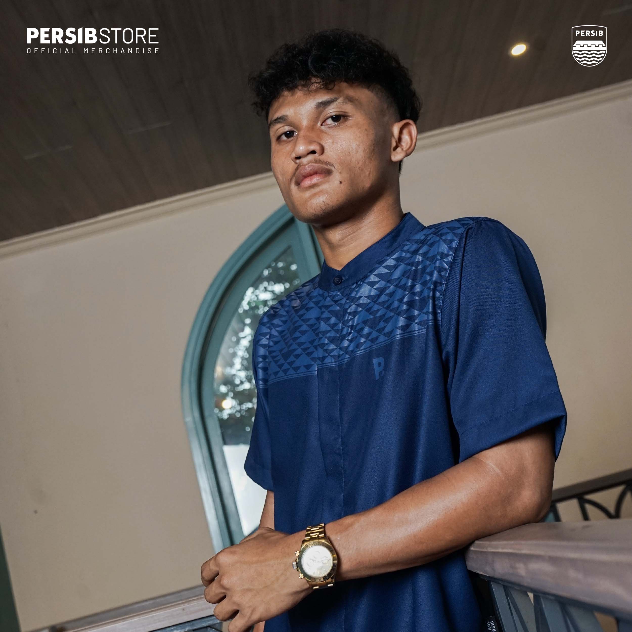 PERSIB BAJU KOKO GEONOENG NAVY PRIA DEWASA - Gambar 3